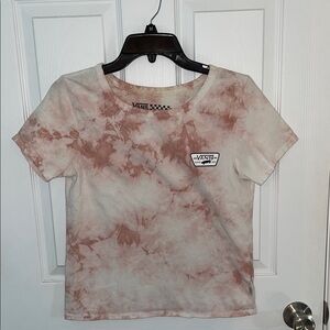 Vans Girls Blush and Cream Tie-Dye Tee